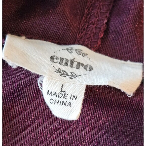Burgundy Wine Embroidered Velour Hooded Tunic Pirate Renaissance Entro Size L - Picture 8 of 8